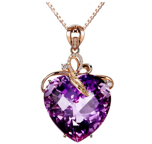 Colgante de Amatista en Forma de Corazón - Image 7
