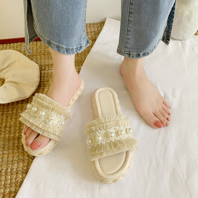Pantuflas Estilo Coreano de Cuero Sintético Acolchado - Image 5