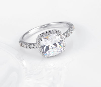 Anillo de Plata Esterlina 925 con Diamante Cuadrado - Image 4