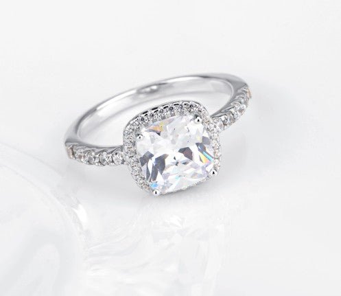Anillo de Plata Esterlina 925 con Diamante Cuadrado - Image 4