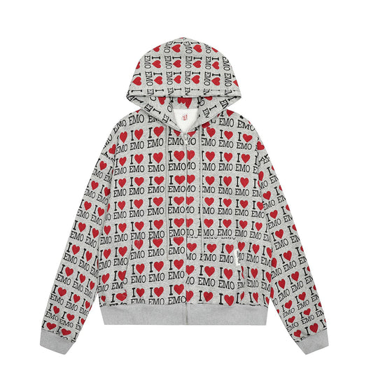 Cardigan Sudadera con Capucha Estampado Otoño Retro