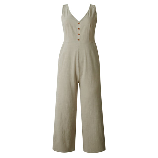Jumpsuit Elegante para Mujer con Bolsillos, Cierre y Espalda Descubierta - Image 11