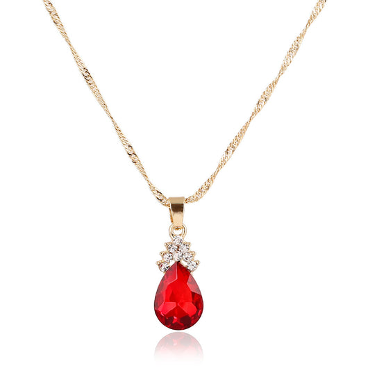 Conjunto de Collar y Aretes de Cristal Diamante para Mujer - Image 3
