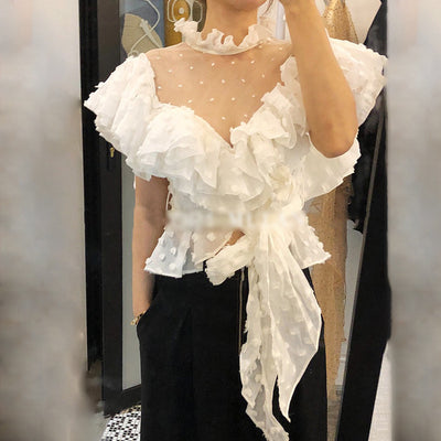 Blusa con Volantes de Encaje Elegante - Image 6