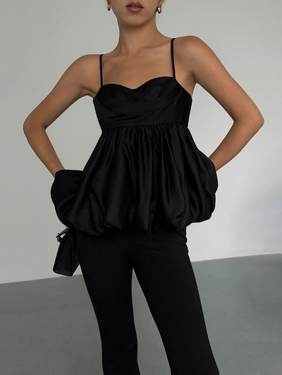 Top Tubo con Tirantes Negros - Blusa Deportiva Elegante - Image 6