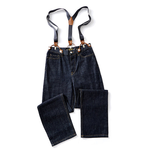 Overol Ancho con Tirantes de Rayas Locomotora - Estilo Vintage Ami Khaki - Image 2