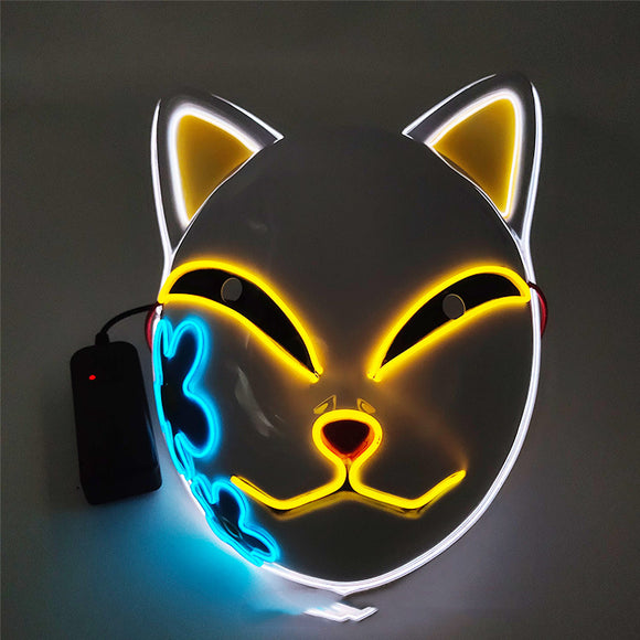 Máscara Luminosa de Anime para Cosplay y Eventos Comic