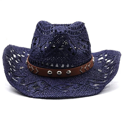Sombrero Vaquero de Paja para Playa - Protección Solar para Mujeres - Image 12