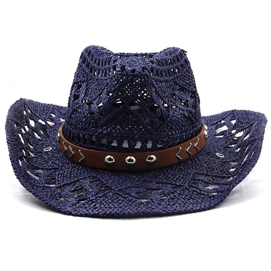 Sombrero Vaquero de Paja para Playa - Protección Solar para Mujeres - Image 12