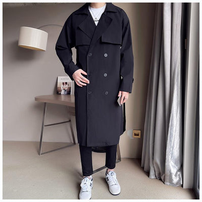 Abrigo Trench Coat Doble Botonadura Beige para Hombre - Image 7