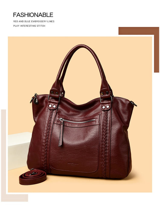 Bolso Bandolera de Cuero Genuino Vintage para Mujer - Image 13