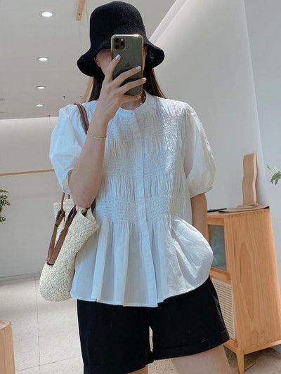 Blusa Suelta Reductora de Manga Corta para Mujer - Verano - Image 6