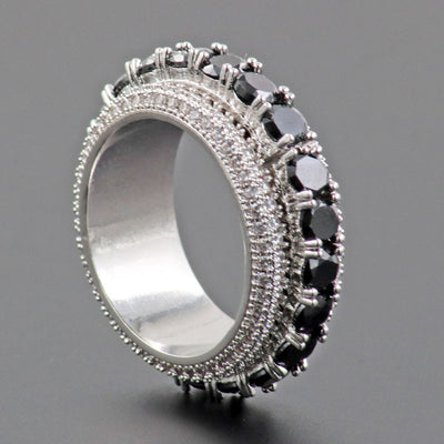 Anillo Hip-hop Giratorio con Diamantes y Circones Micro Incrustados - Image 5