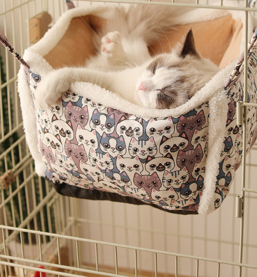 Hamaca Colgante Semiencerrada para Gatos - Nido Elevado Confortable - Image 4