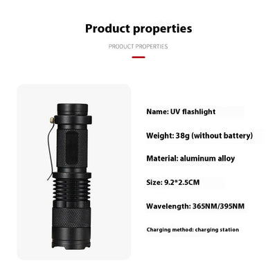 Linterna UV Profesional para Detección de Fluorescencia - Lámpara Scorpion Luz Púrpura - Image 17