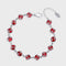 Pulsera de Plata S925 con Bola de Circón Rojo Esmaltado - Amuleto de la Suerte para Mujer
