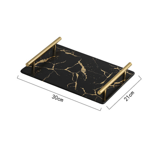 Bandeja Rectangular de Cerámica con Vetas de Mármol - Image 5