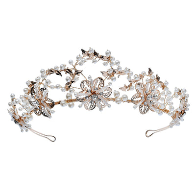 Tocado Nupcial de Perlas y Cristal - Diseño Exquisito - Image 10