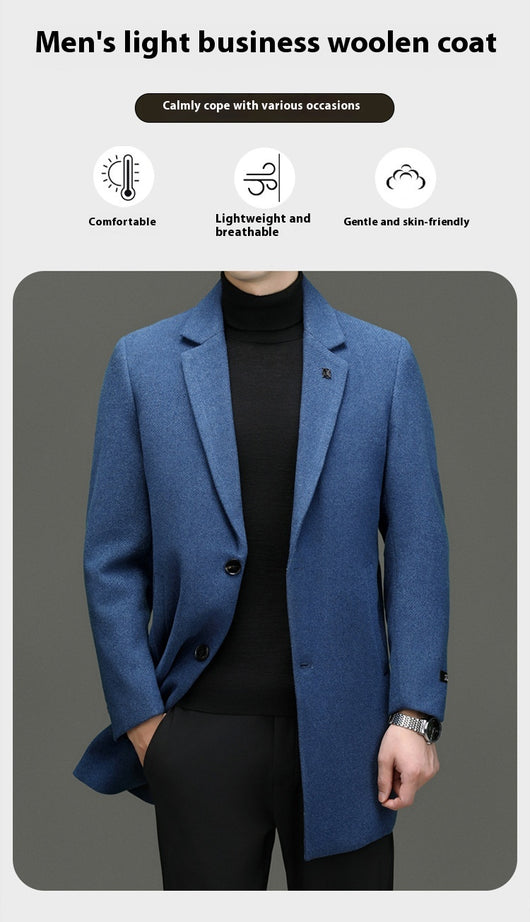 Abrigo de Lana Entallado para Hombre - Corte Moderno Otoño Invierno - Image 16