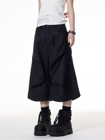 Jumpsuit Ancho de Tiro Bajo con Pliegues y Corte Relajado - Image 12