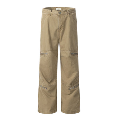 Pantalones Cargo Hombre Bolsillos Amplios Corte Recto con Cierre - Image 2