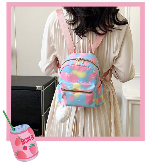 Mochila Casual de Gran Capacidad en Colores Pastel con Textura Nylon - Image 35
