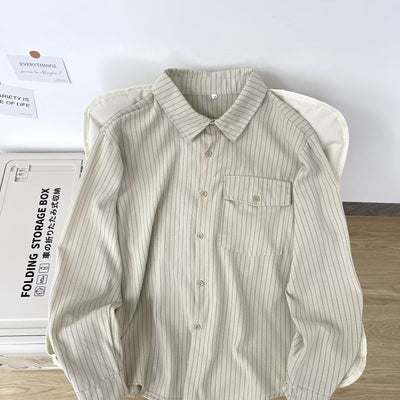 Chaqueta Camisa Manga Larga Retro para Hombre - Image 2