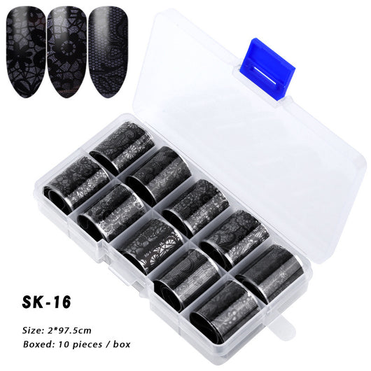10 Cajas de Stickers de Uñas Holográficos Color AB para Nail Art - Image 33