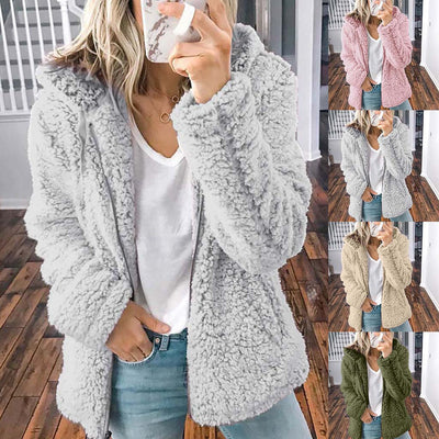 Sudadera con capucha y bolsillos de felpa gruesa con cierre - Image 14