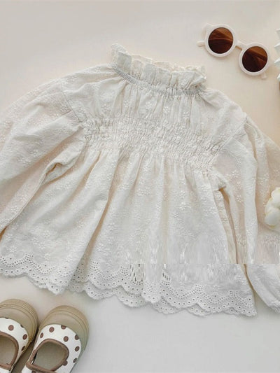 Blusa Infantil de Encaje Princesa Manga Larga - Image 8