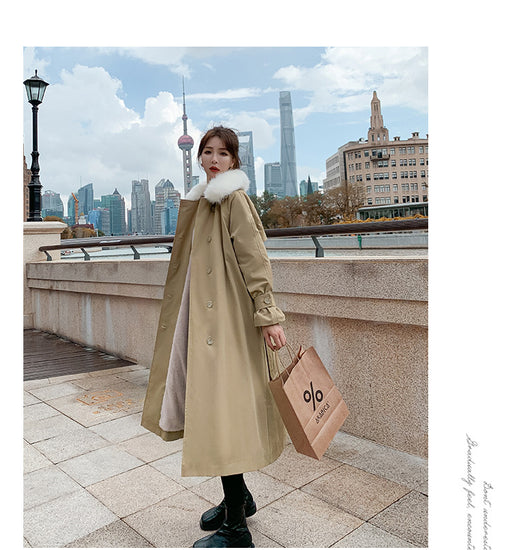 Chaqueta Abrigo Impermeable de Piel de Conejo y Algodón para Mujer - Image 12