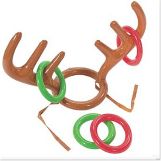 Juego Inflable de Sombreros con Astas de Reno y Anillos para Navidad - Image 4