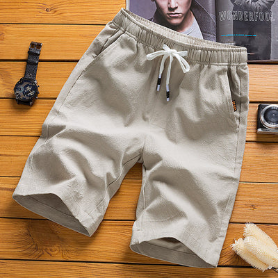 Shorts Casuales de Algodón y Lino para Hombre - Image 12