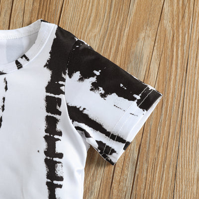 Conjunto de Verano para Niñas: Blusa Tie Dye Manga Corta y Pantalones Acampanados - Image 14