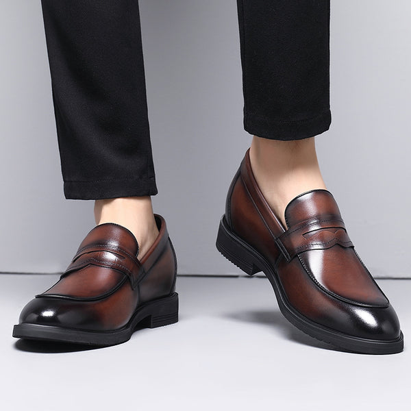 Zapatos de Cuero Premium con Alzada Invisible para Hombre - Elegancia y Confianza
