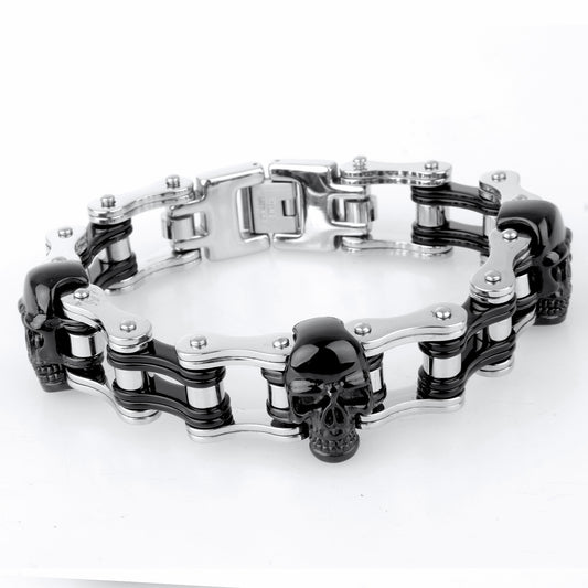 Pulsera de Acero Inoxidable con Calavera