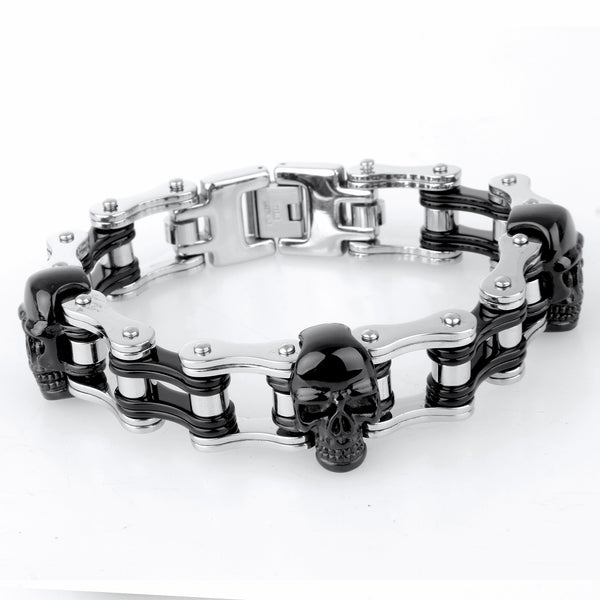 Pulsera de Acero Inoxidable con Calavera