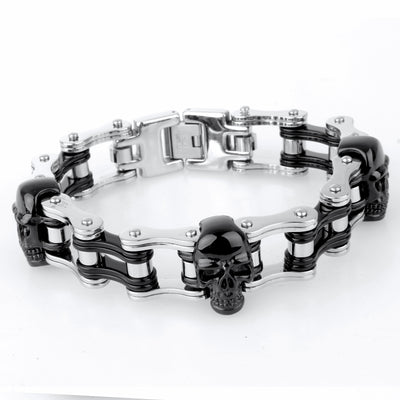 Pulsera de Acero Inoxidable con Calavera