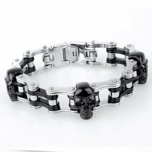Pulsera de Acero Inoxidable con Calavera