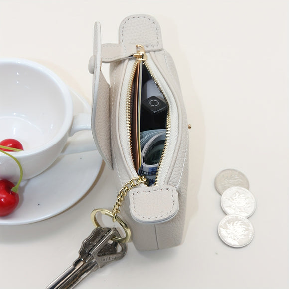 Cartera Compacta Monócromo para Llaves y Monedas
