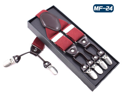 Tirantes Elásticos Multicolor con 6 Clips para Hombre - Image 18