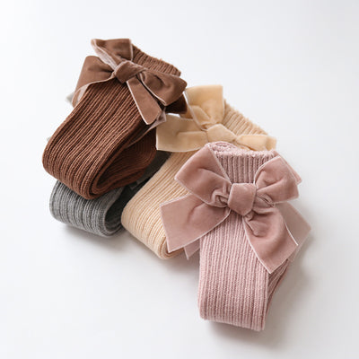 Calcetines de Lana para Bebé con Moño