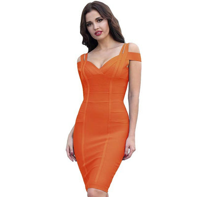 Vestido Bandage Hombros Descubiertos