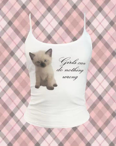 Chaleco Ajustado con Estampado de Gatos para Niña - Image 22