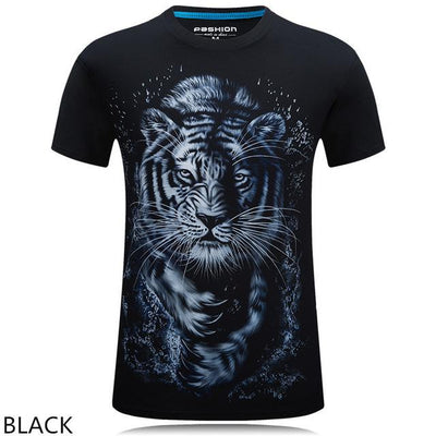 Playera Casual Estampado Animal 3D Personalizada Talla Grande Hombre - Image 11