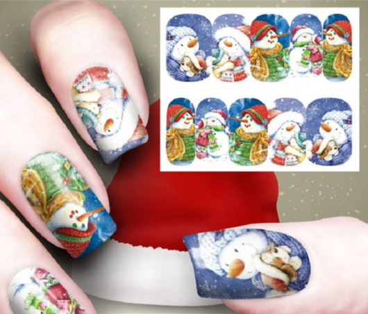 Stickers de Decoración Navideña para Uñas con Efecto Acuarela - Image 3