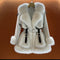 Luxury Women's Coat with Voluminous Fur Collar