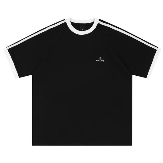Playera Raglan a Rayas para Hombre - Estilo Urbano Minimalista