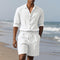 Conjunto de Playa: Camisa Manga Larga y Shorts Casuales