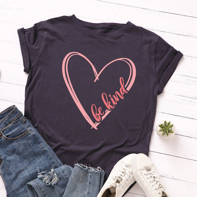 Playera Holgada para Mujer con Corazón y Cuello Redondo - Image 8